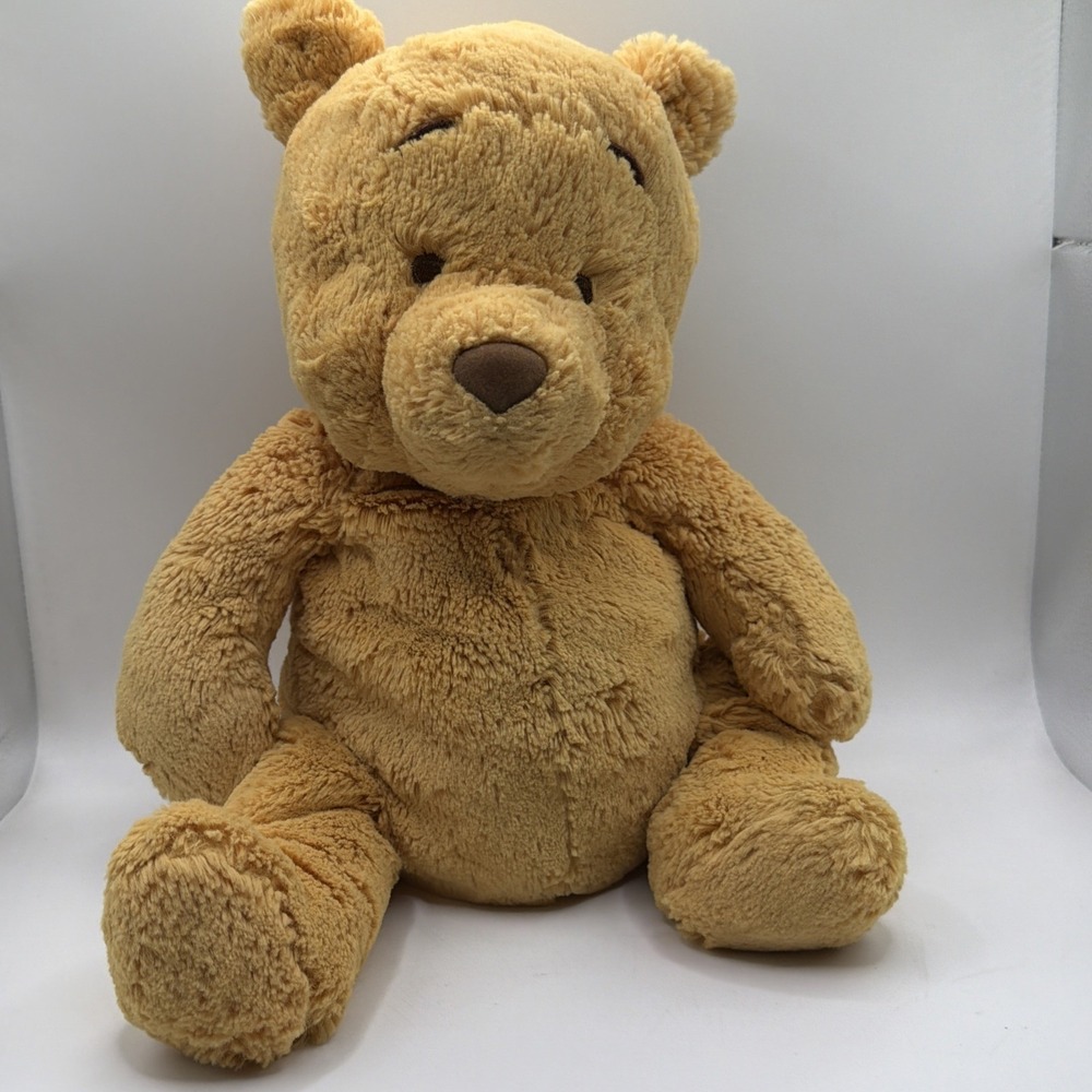Disney Winnie The Pooh Plush Rattle Bear Weighted Heavy Soft‎ Stuffed Toy 13inch